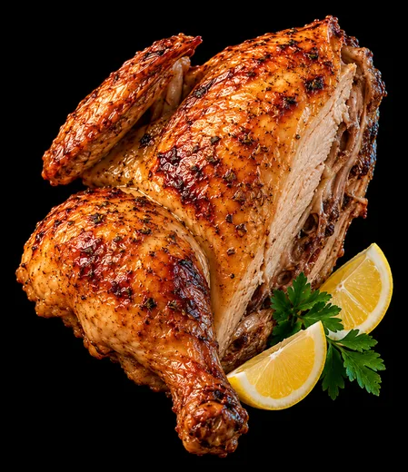 1/2 Grillhähnchen mit Beilage